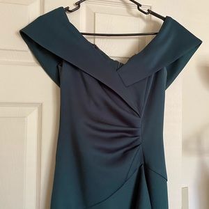 Dark Green Off The Shoulder Gown